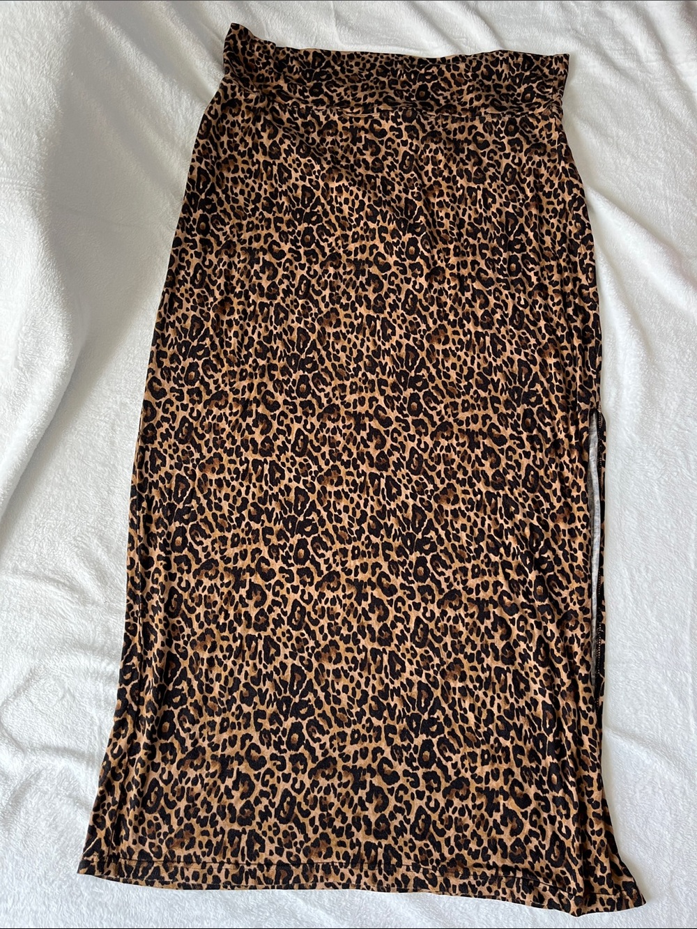 No Boundaries Leopard Print Long Skirt - Brown & Black